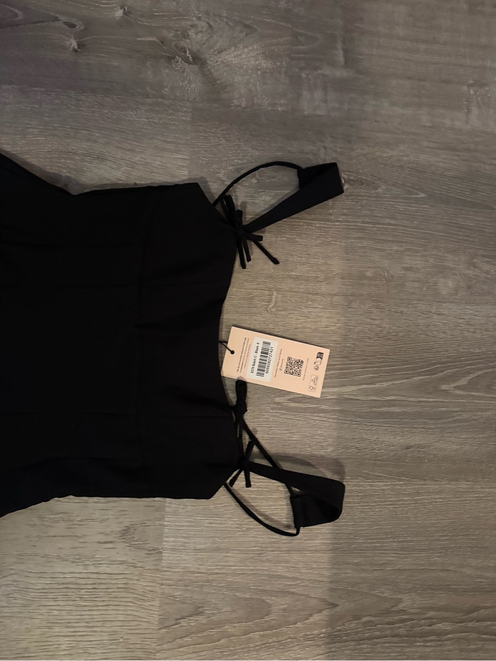 Oh Polly Black Dress with White Layered Hem - Picture 2 of 4